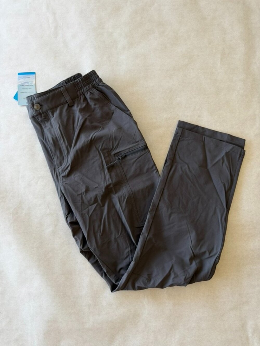 MagcoMsen Men's Water Resistant Stretch Straight Leg Pants Gray Sz 34 NWT